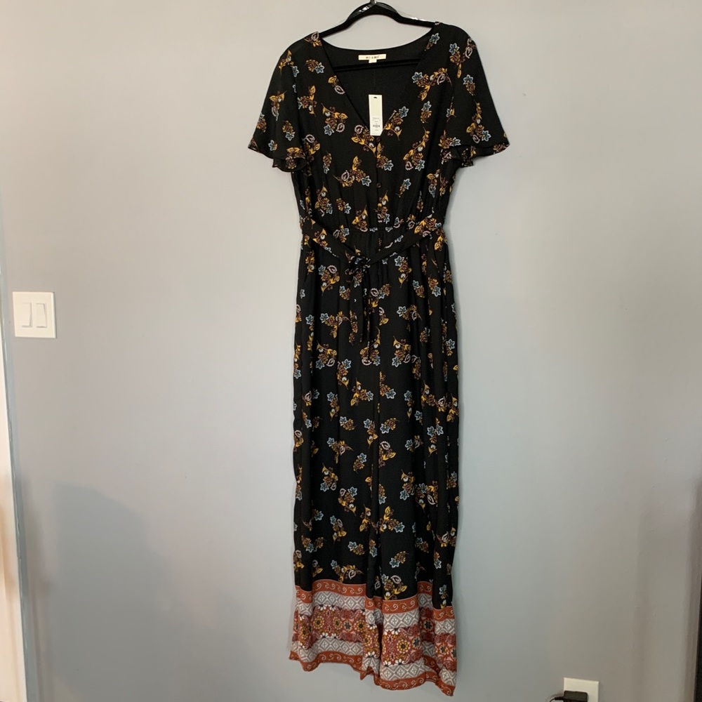 Francesca’s Floral Jumpsuit
